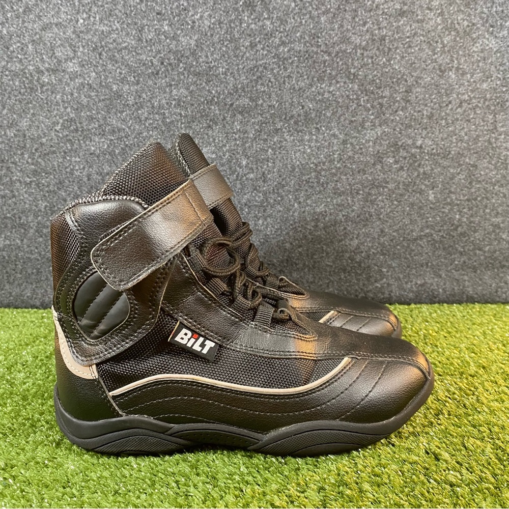 Bilt Pit Boots Womens Size 6 Protective Motorcycle Riding Ankle Boots Black